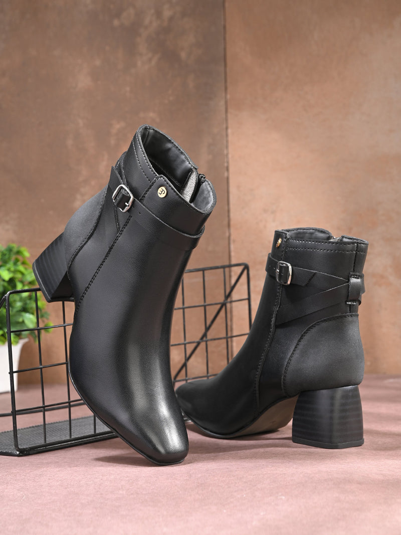 El Paso Women Faux Leather Casual Chelsea Boots-8