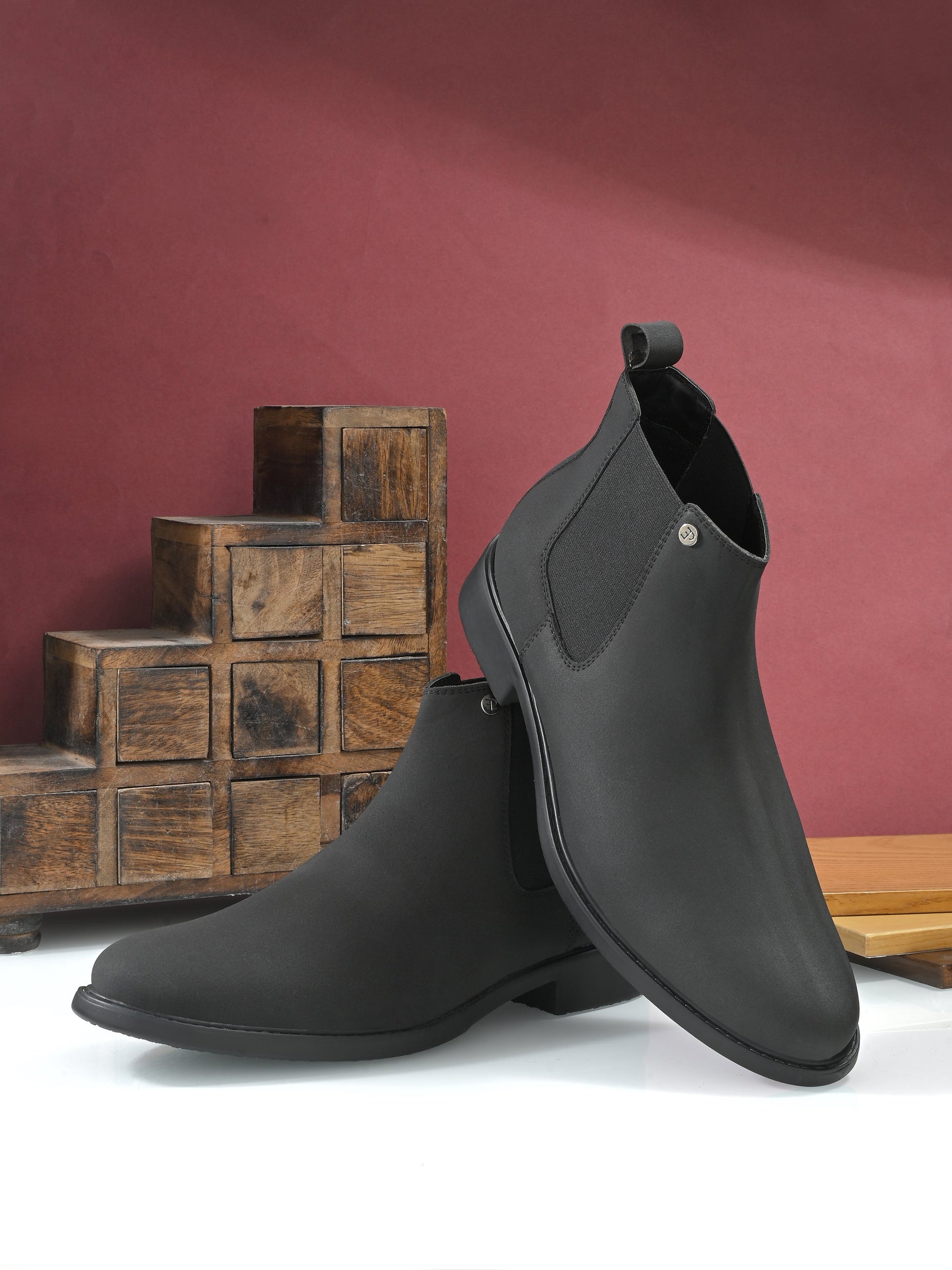 El Paso Men Faux Leather Casual Chelsea Boots-9