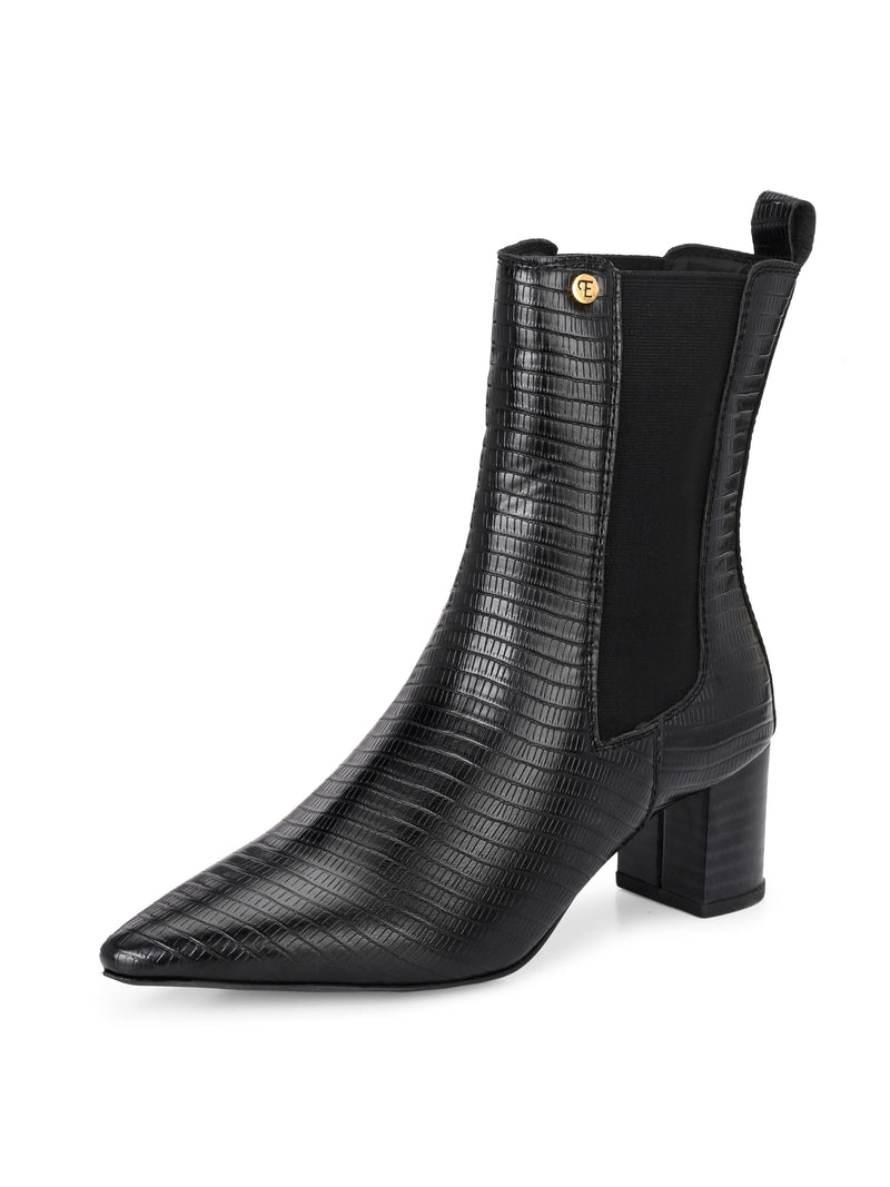 El Paso Women Faux Leather Casual Chelsea Boots-3