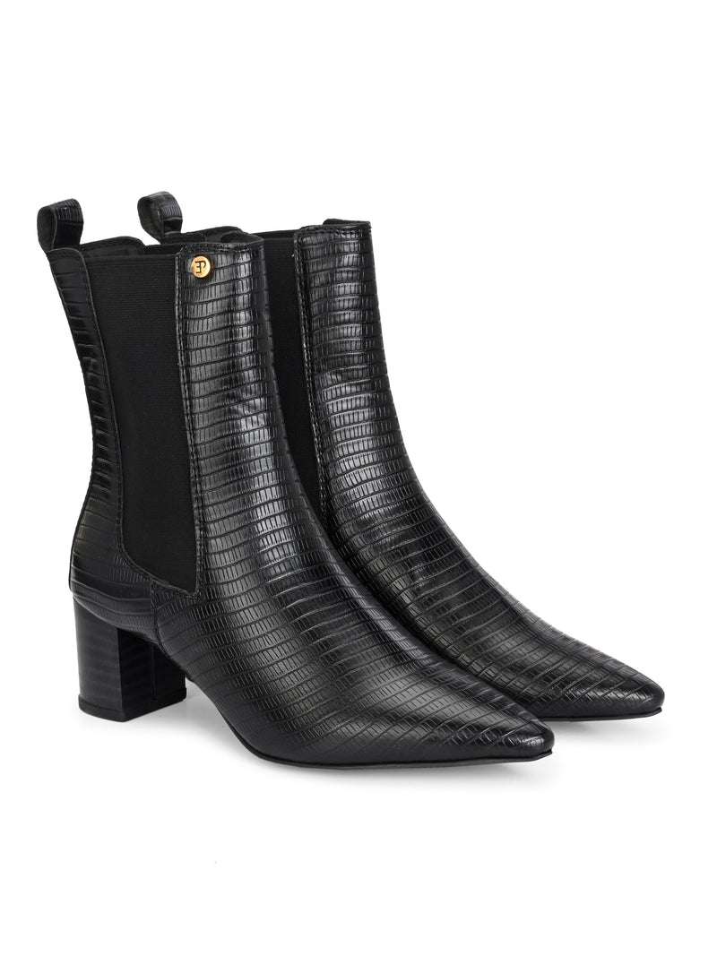El Paso Women Faux Leather Casual Chelsea Boots-4