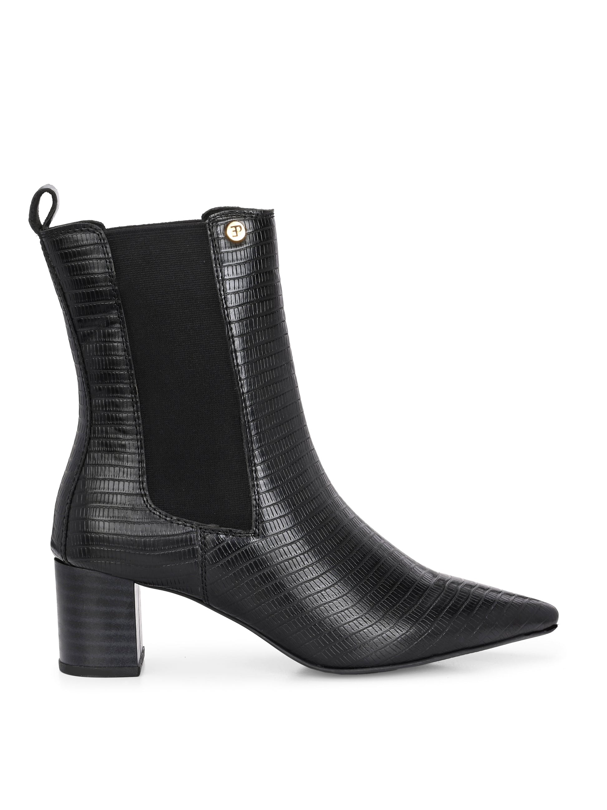 El Paso Women Faux Leather Casual Chelsea Boots-7