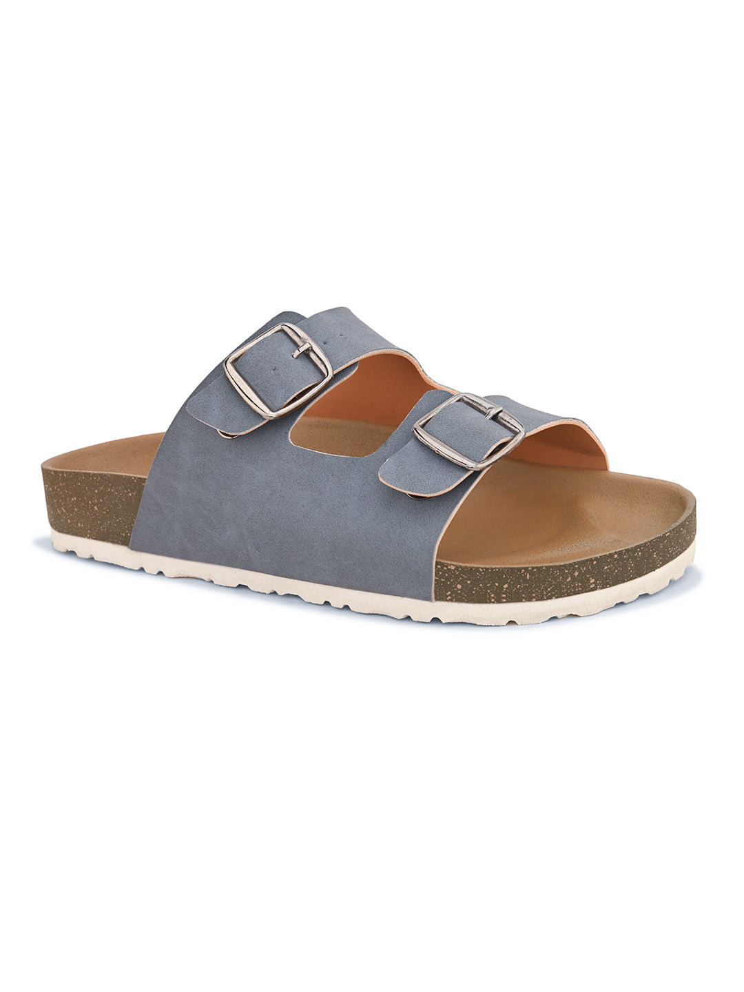 Women Open Toe Flats with Buckles-1