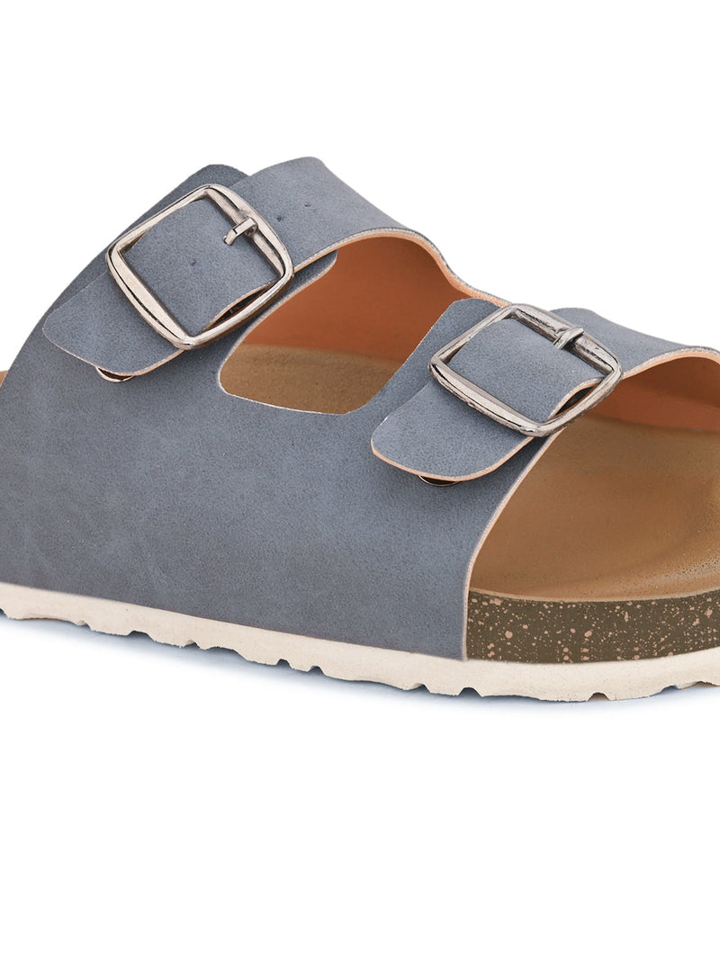 Women Open Toe Flats with Buckles-2