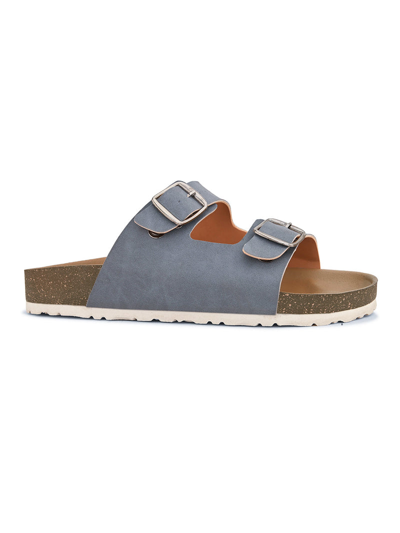 Women Open Toe Flats with Buckles-3