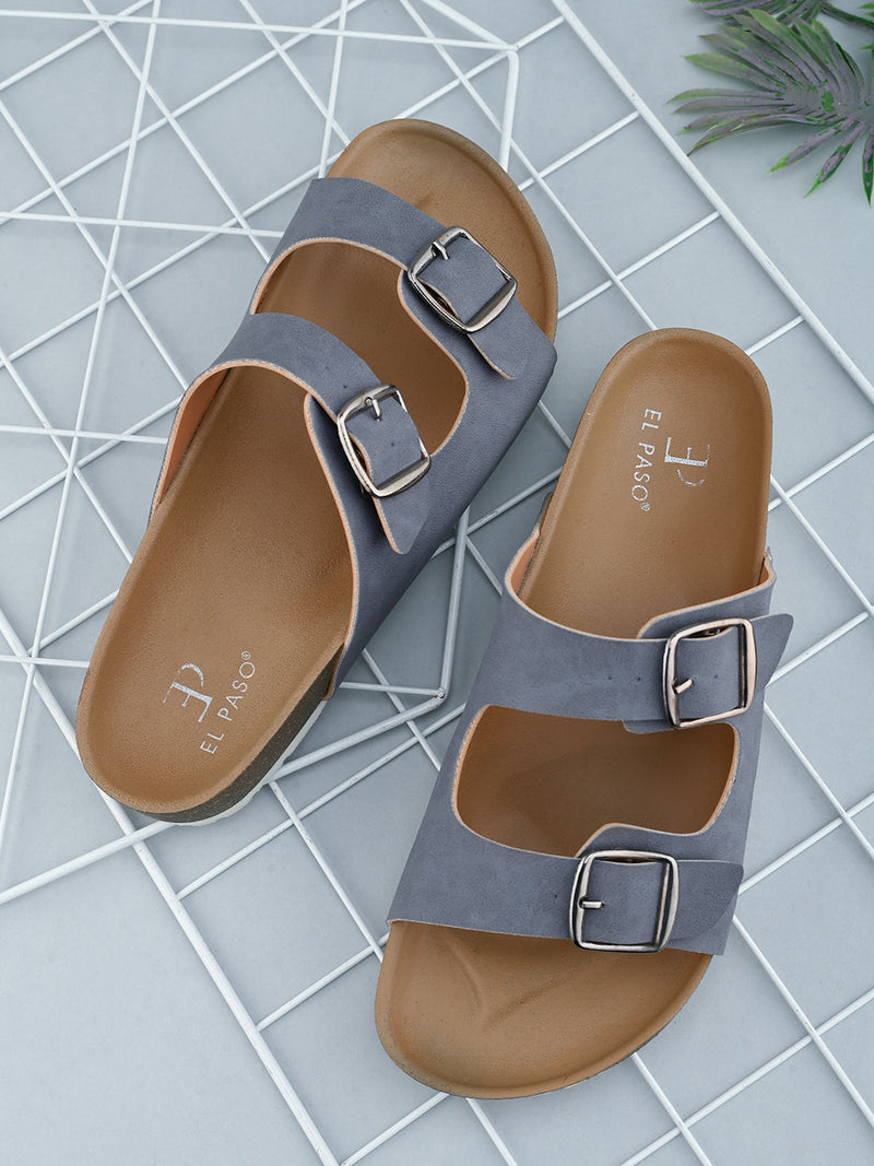 Women Open Toe Flats with Buckles-6