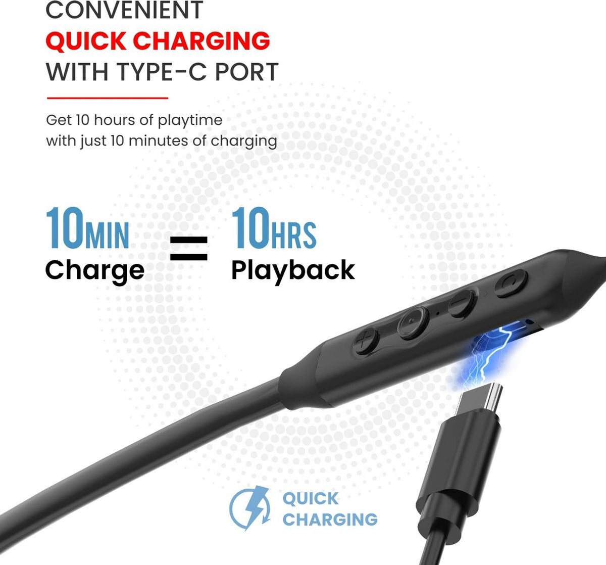 Portronics Harmonics Z5 Wireless Neckband, 33Hrs Playtime, Double EQ Mode, Fast charging Bluetooth Headset