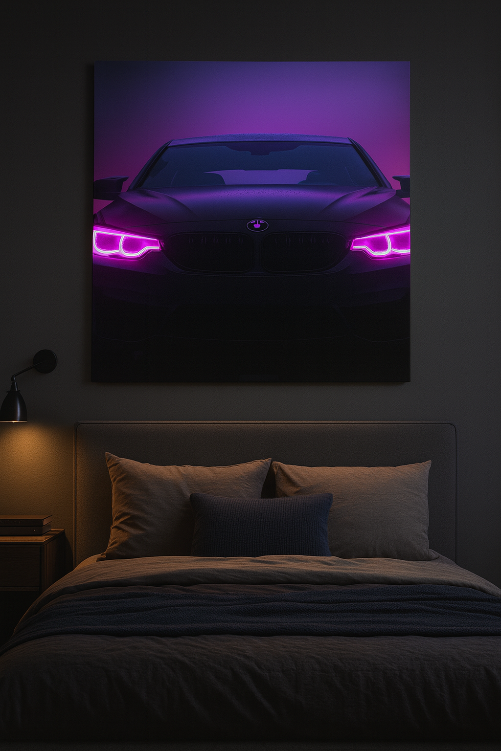 BMW Headlight Neon Sign Led Poster – 6mm LED Flex Glow Neonsignsindia