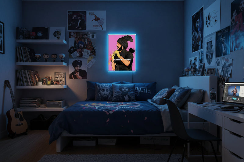 Born to Shine – Diljit Neon Sign. Neonsignsindia