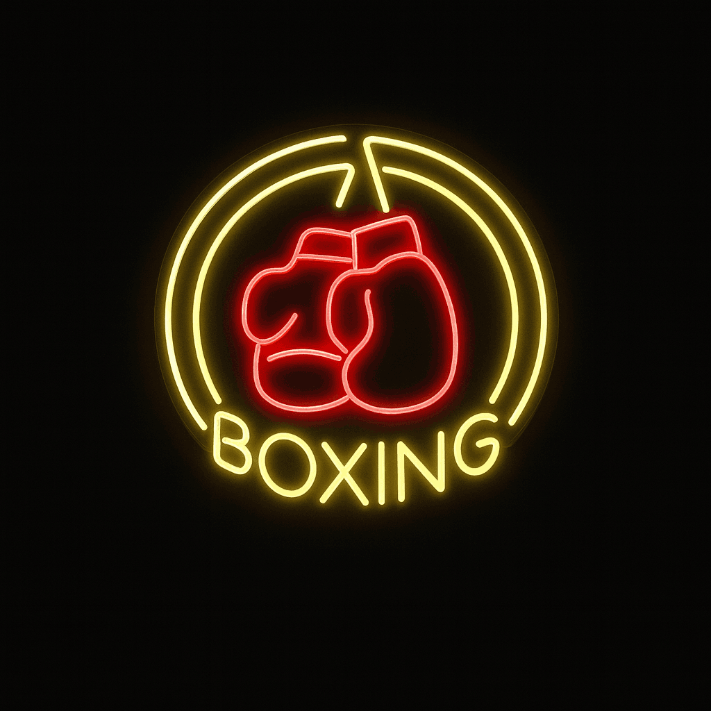 BOXING GLOVES Neon Sign – LED Wall Light for Gym, Fitness Studio & Home Workout Decor Neonsignsindia