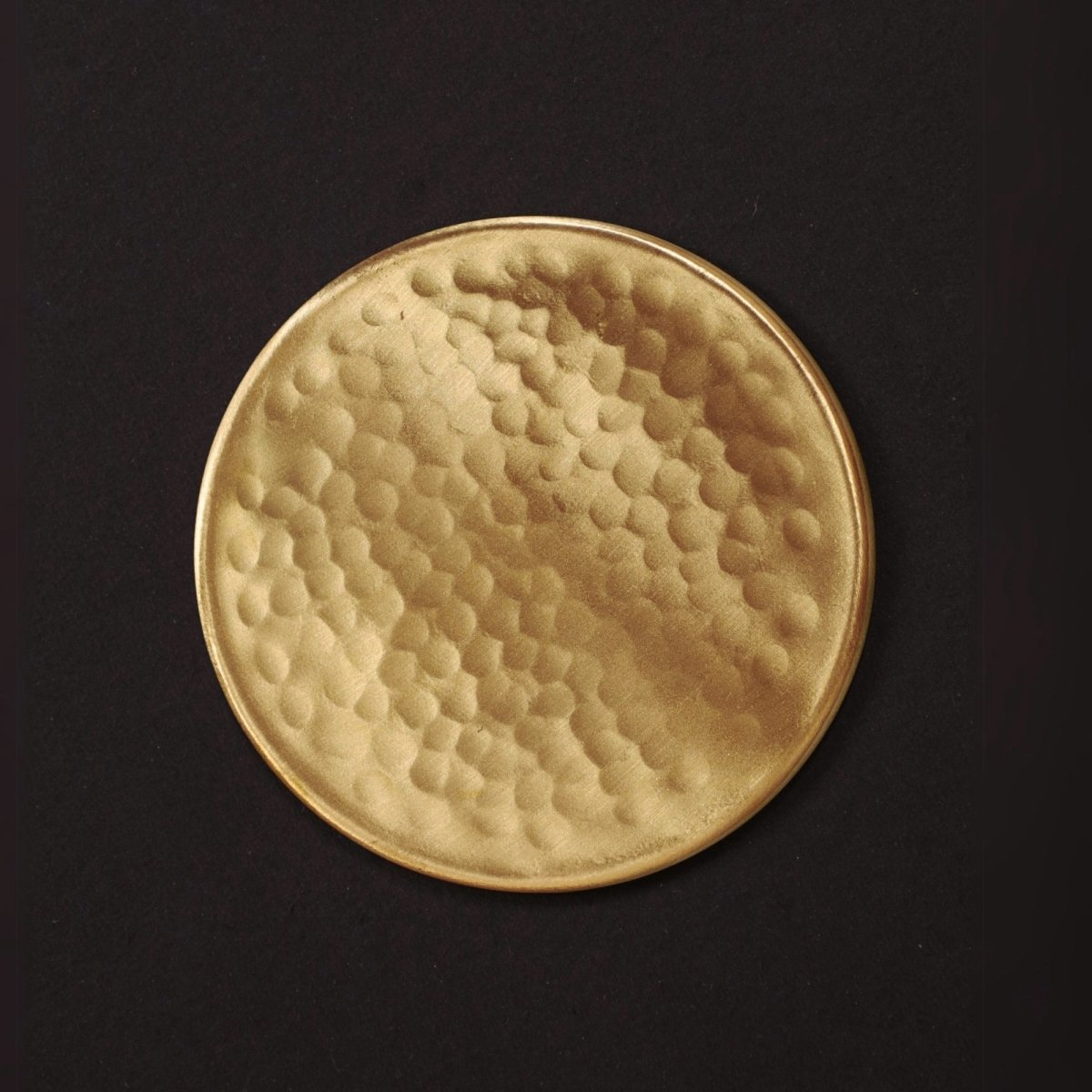 Coasters made with Pure Brass in a Matt Hammered Finish | Set of 4 and 6