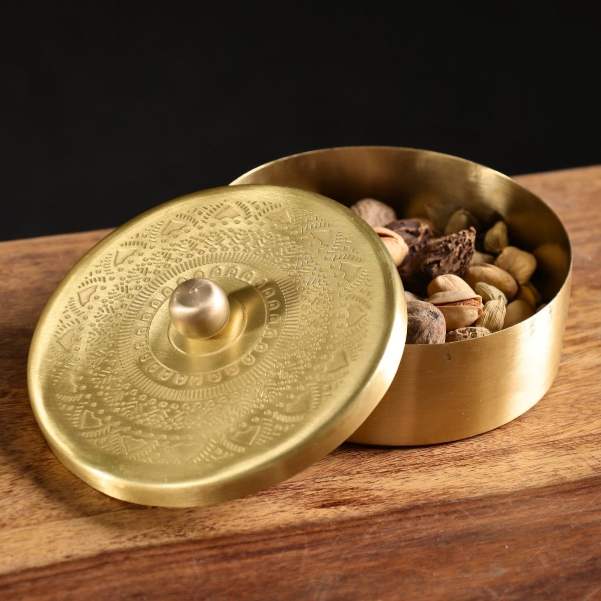 Kitchen Masala or Spice Box in 100% Pure Brass with detachable containers| Organise Your Kitchen Spices in Style