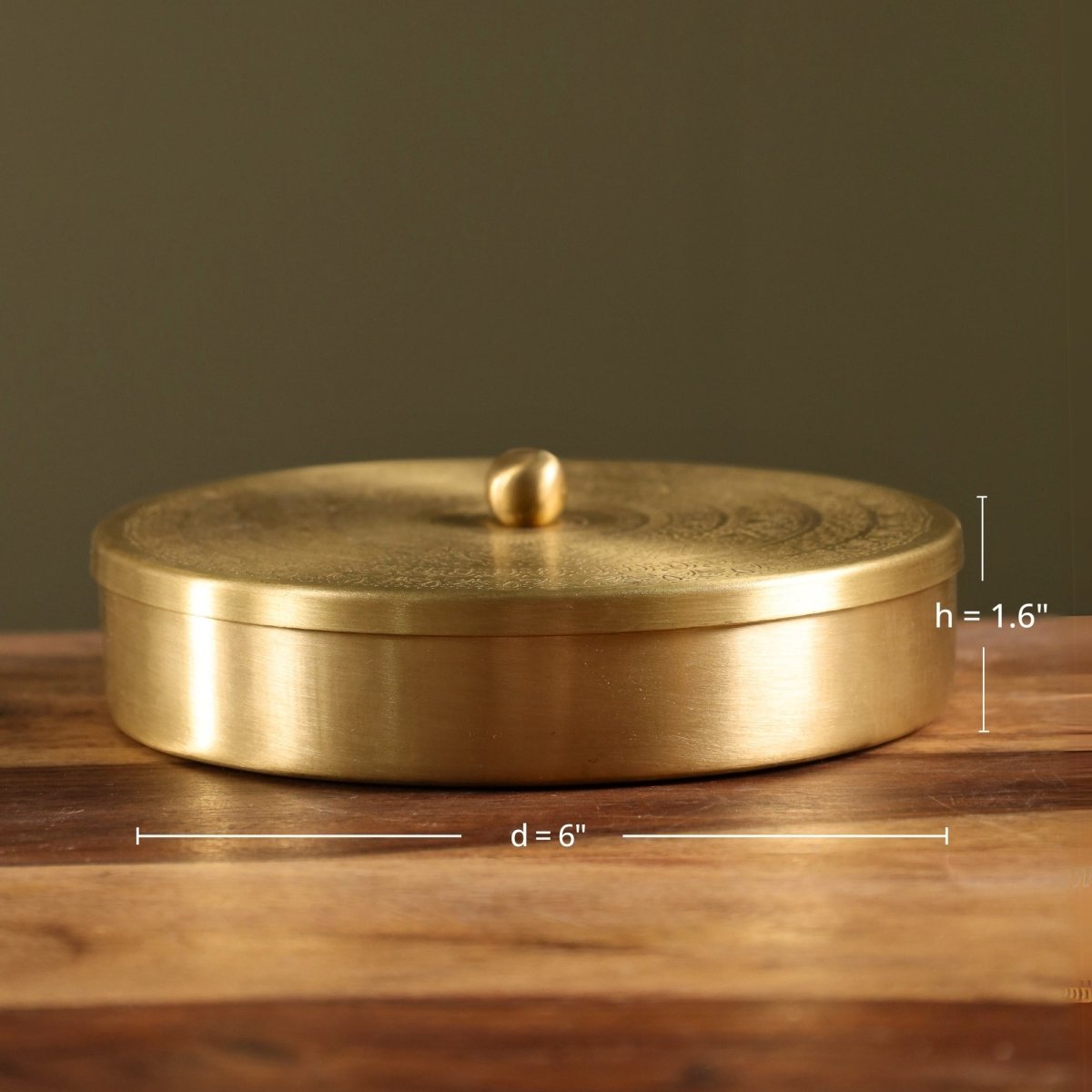 Kitchen Masala or Spice Box in 100% Pure Brass with detachable containers| Organise Your Kitchen Spices in Style