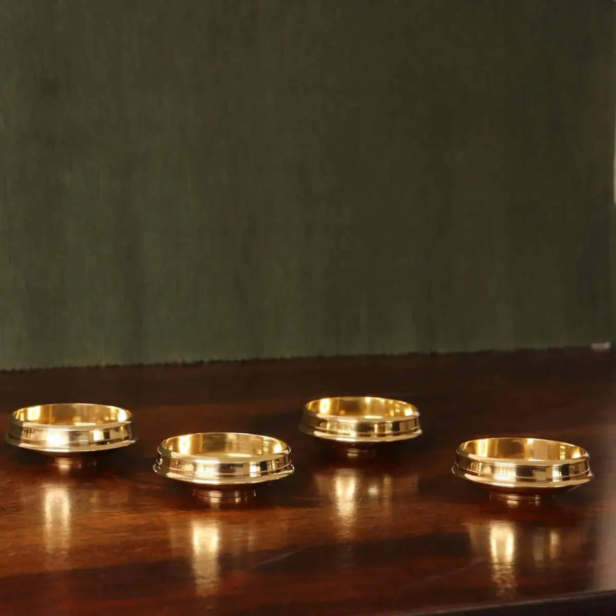 Brass Mini Decor Uruli Small - Set Of 4 | A Cherished Navratri and Diwali gift