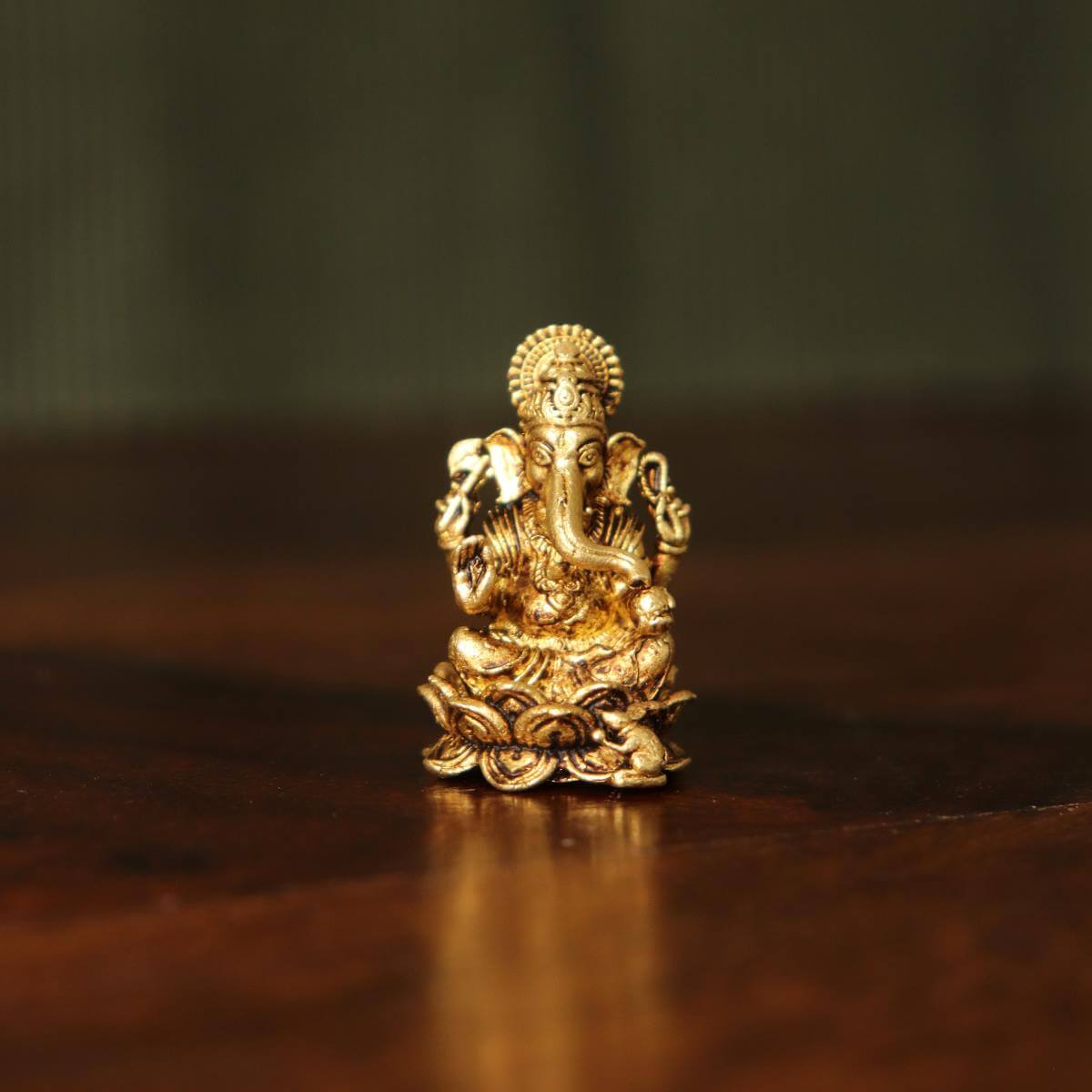 Brass Mini Ganesha idol Polished-1