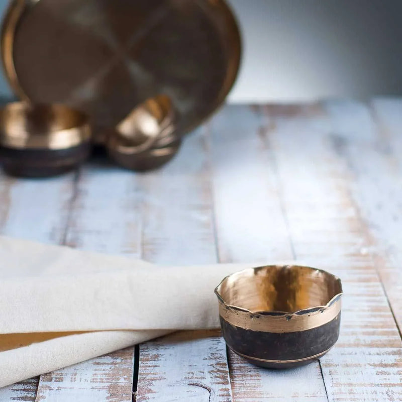 Kansa - Bronze Serving Bowl : Petal Shape-3