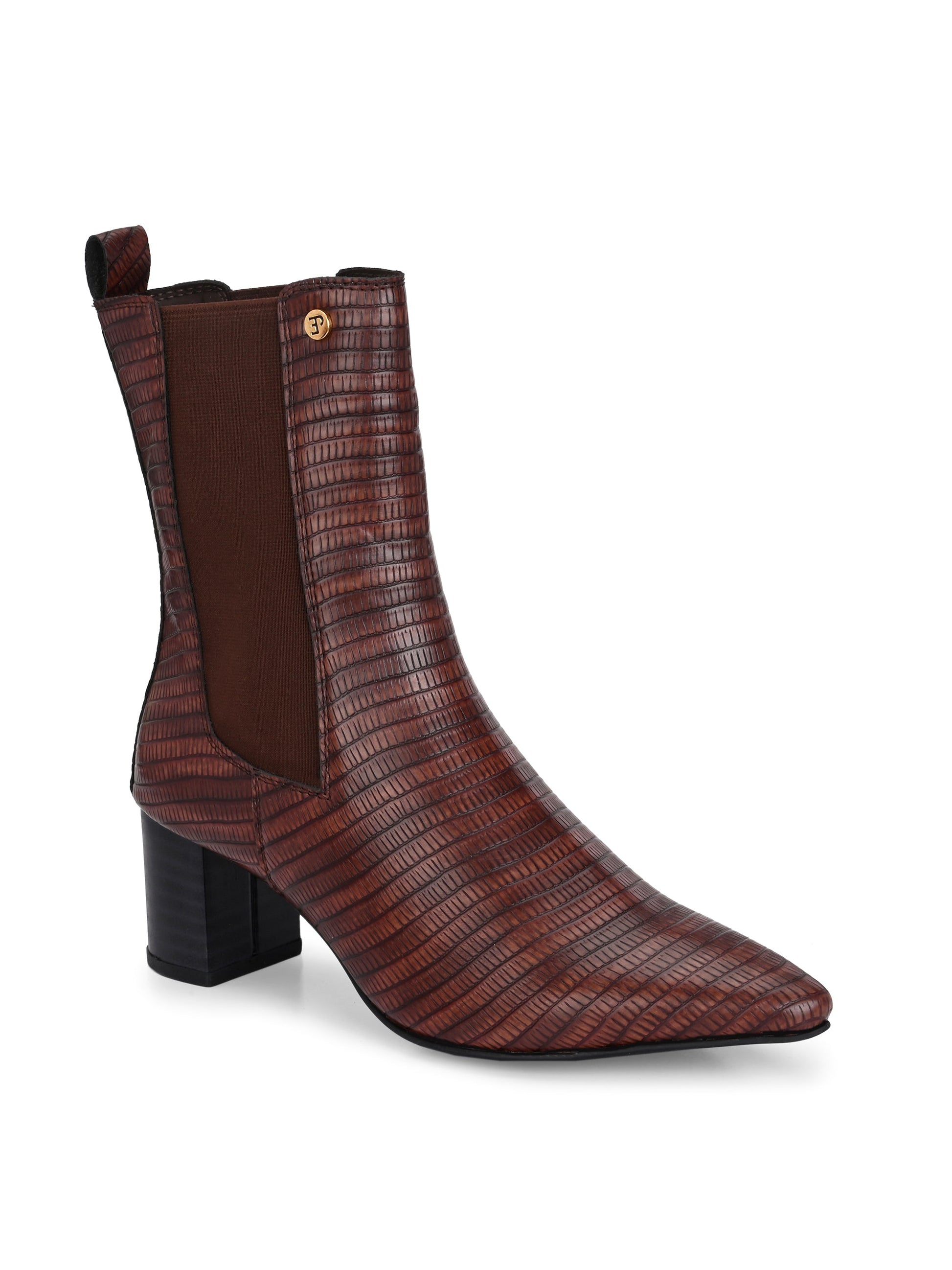 El Paso Women Faux Leather Casual Chelsea Boots-10
