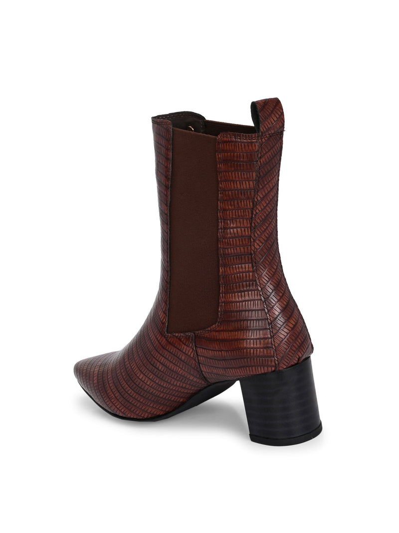 El Paso Women Faux Leather Casual Chelsea Boots-13
