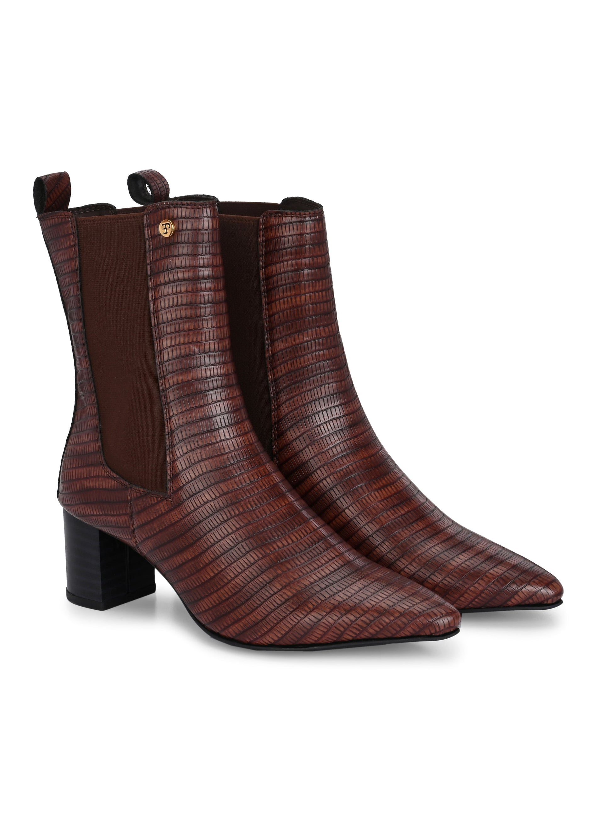 El Paso Women Faux Leather Casual Chelsea Boots-17