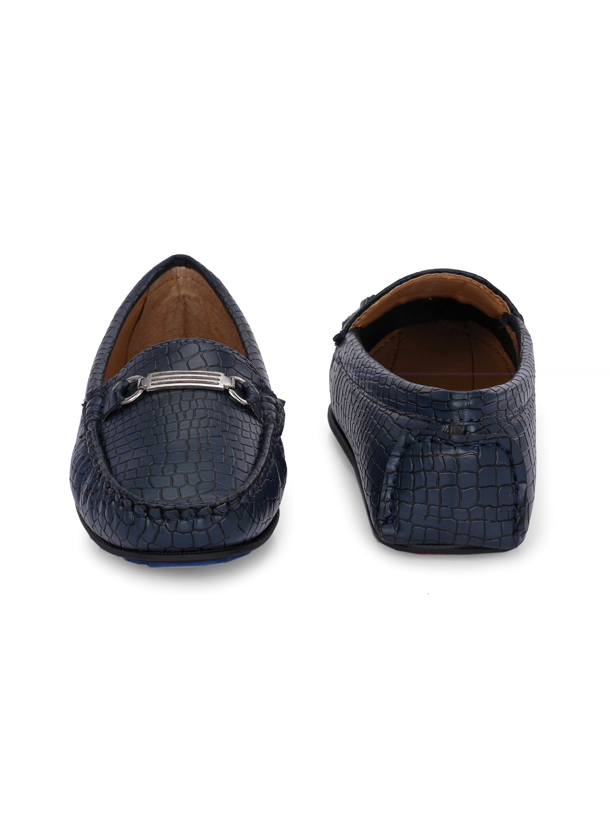 Textured Round Toe Lightweight Loafers For Women-5