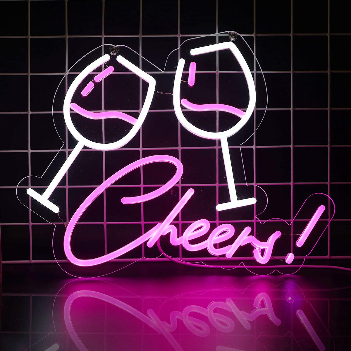 Cheers Bar Decor Neon Signs (15x14 inches) Neonsignsindia