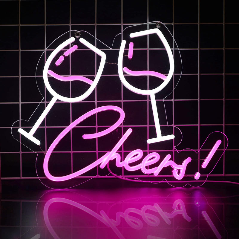 Cheers Bar Decor Neon Signs (15x14 inches) Neonsignsindia