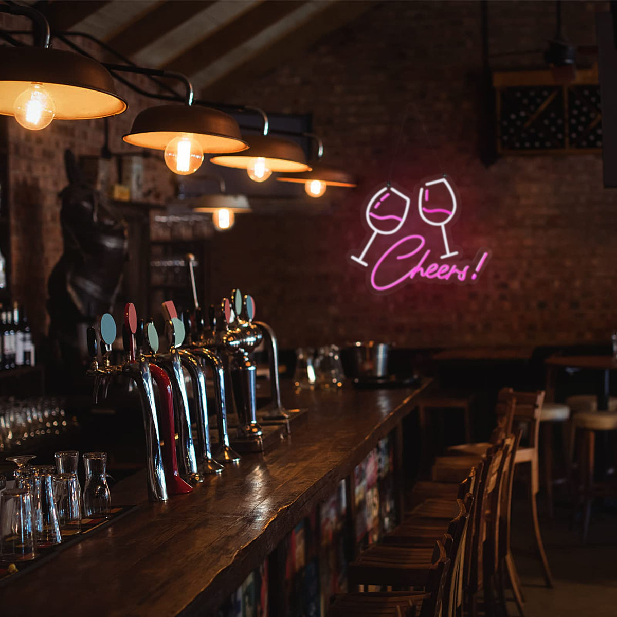 Cheers Bar Decor Neon Signs (15x14 inches) Neonsignsindia
