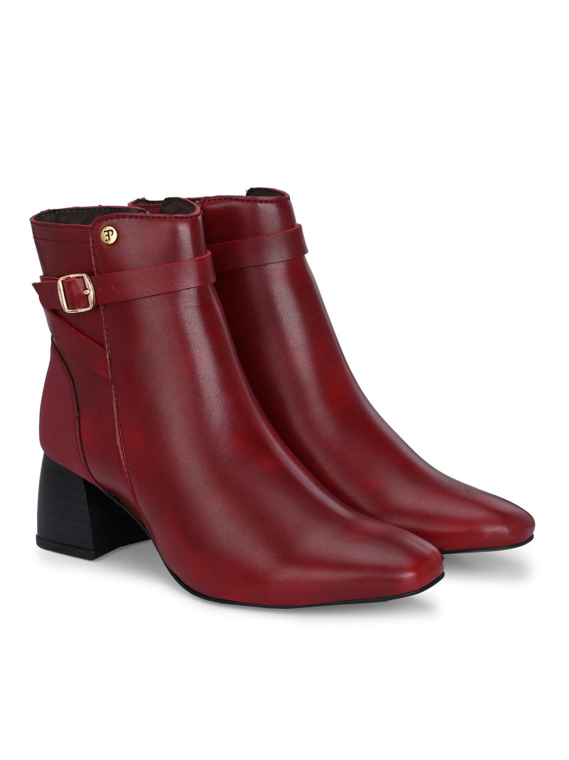 El Paso Women Faux Leather Casual Chelsea Boots-14