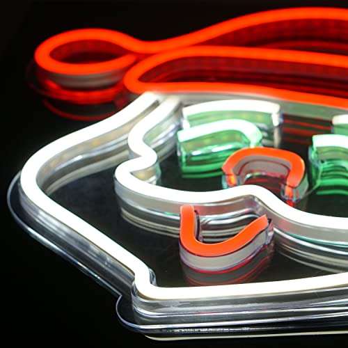 Christmas Santa Claus Neon Sign (14x14 inches) Neonsignsindia
