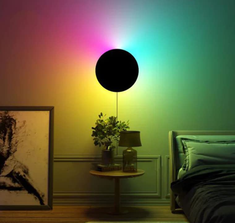 Circular Light , RGB Corner Hanging lamp Pack of 1 (11x11 inches) Neonsignsindia