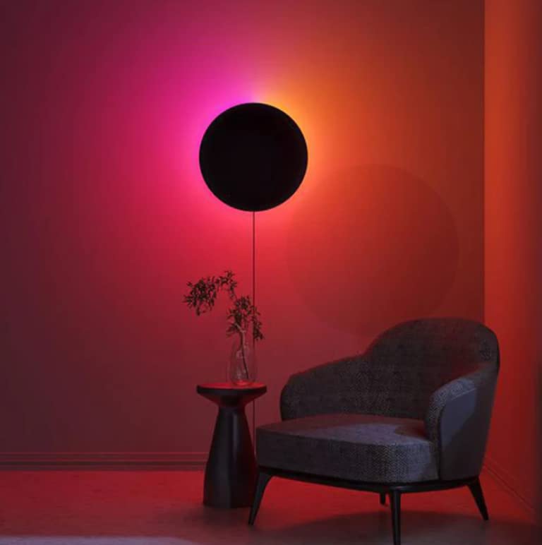 Circular Light , RGB Corner Hanging lamp Pack of 1 (11x11 inches) Neonsignsindia