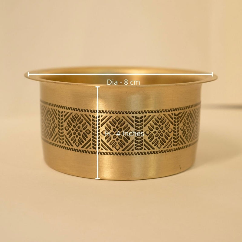 Coffee Dabara Set made with Pure Brass in a Kanjeevaram design theme