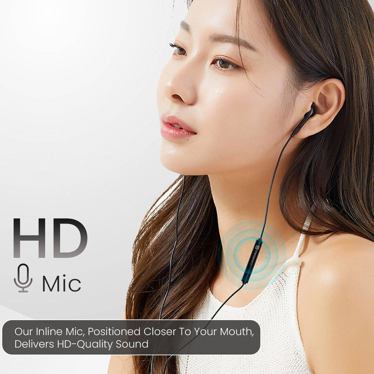 Portronics Conch Theta C Type C Wired Earphone With HD Quality In-Line Mic,14.2mm Driver Wired Headset