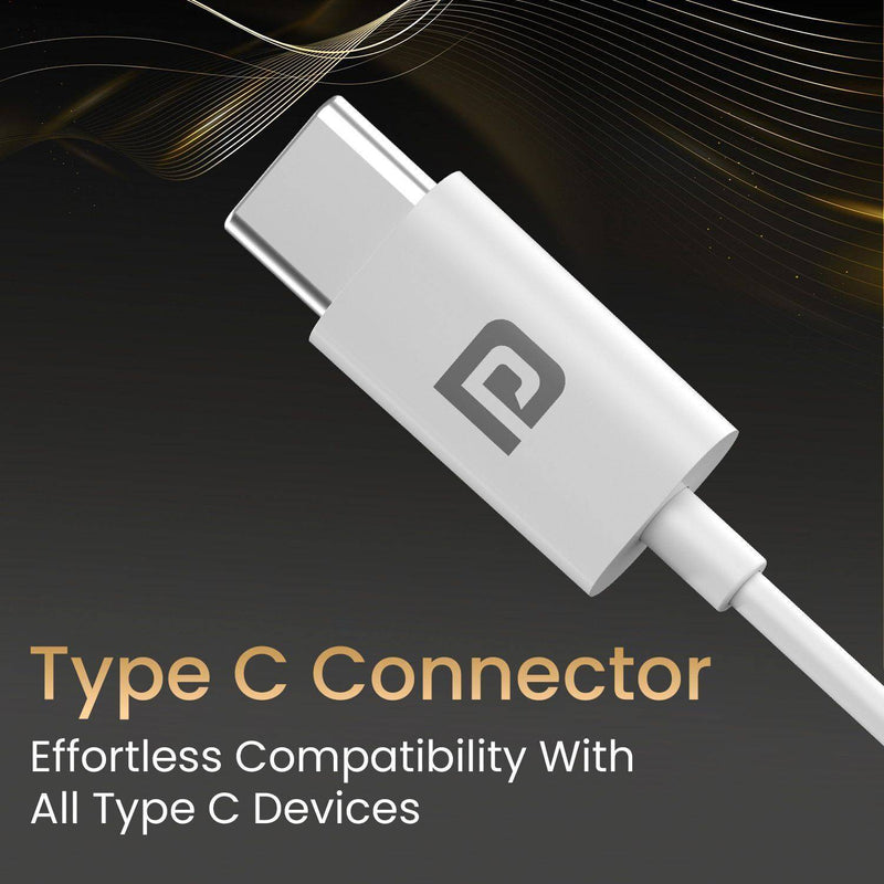 Portronics Conch Theta C Type C Wired Earphone With HD Quality In-Line Mic,14.2mm Driver Wired Headset