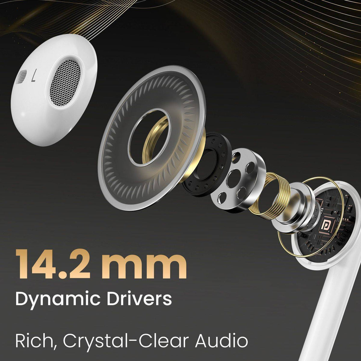 Portronics Conch Theta C Type C Wired Earphone With HD Quality In-Line Mic,14.2mm Driver Wired Headset