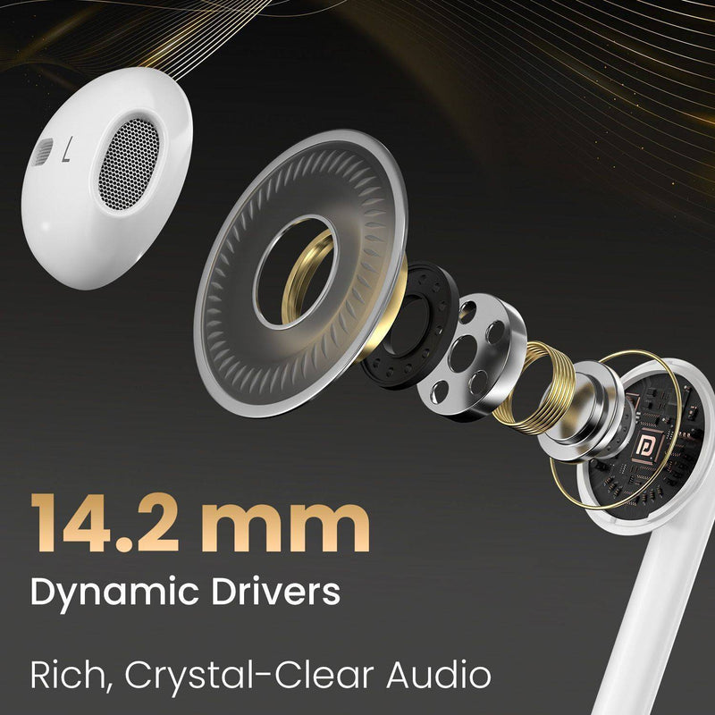 Portronics Conch Theta C Type C Wired Earphone With HD Quality In-Line Mic,14.2mm Driver Wired Headset