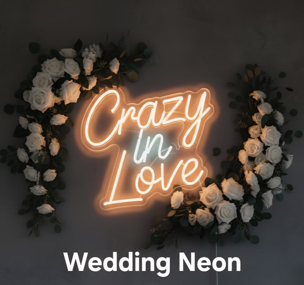 “Crazy in Love” LED Neon Sign – Romantic Décor for Weddings & Couple Spaces Neonsignsindia