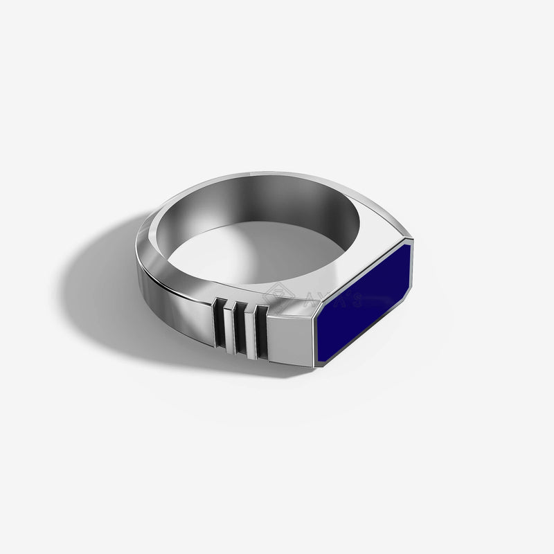Cronus Ring | 925 Sterling Silver, Rhodium Plating & Glossy Finish