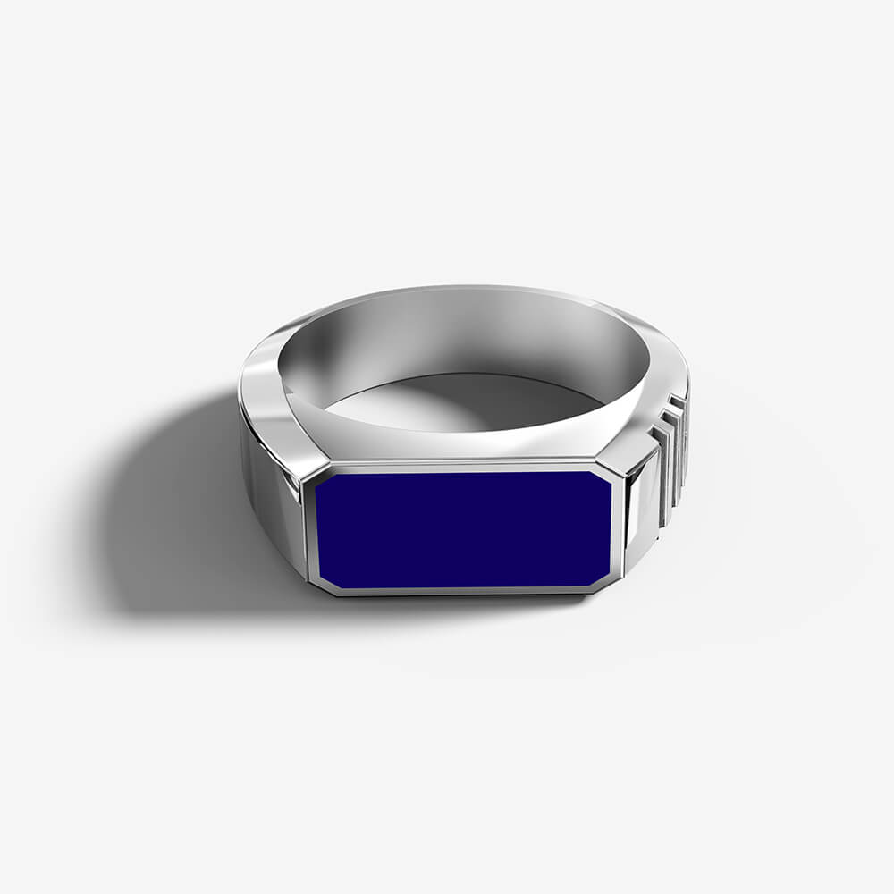 Cronus Ring | 925 Sterling Silver, Rhodium Plating & Glossy Finish