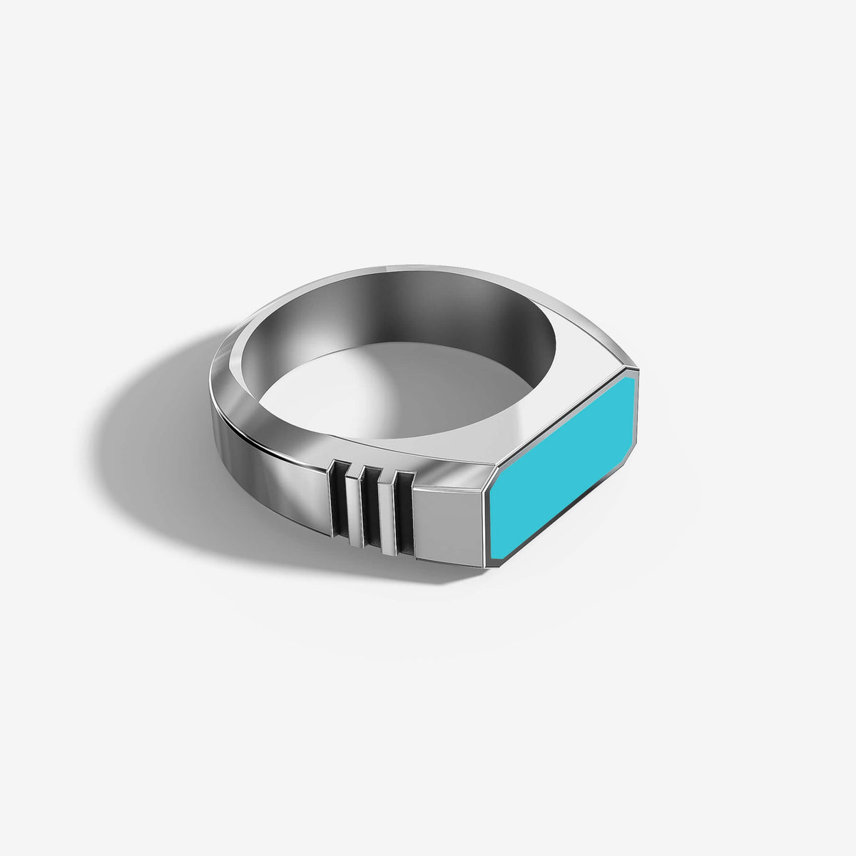 Cronus Ring | 925 Sterling Silver, Rhodium Plating & Glossy Finish