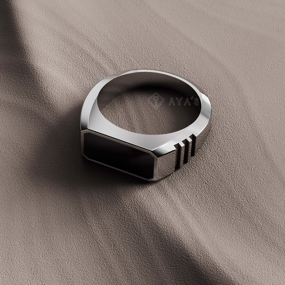 Cronus Ring | 925 Sterling Silver, Rhodium Plating & Glossy Finish