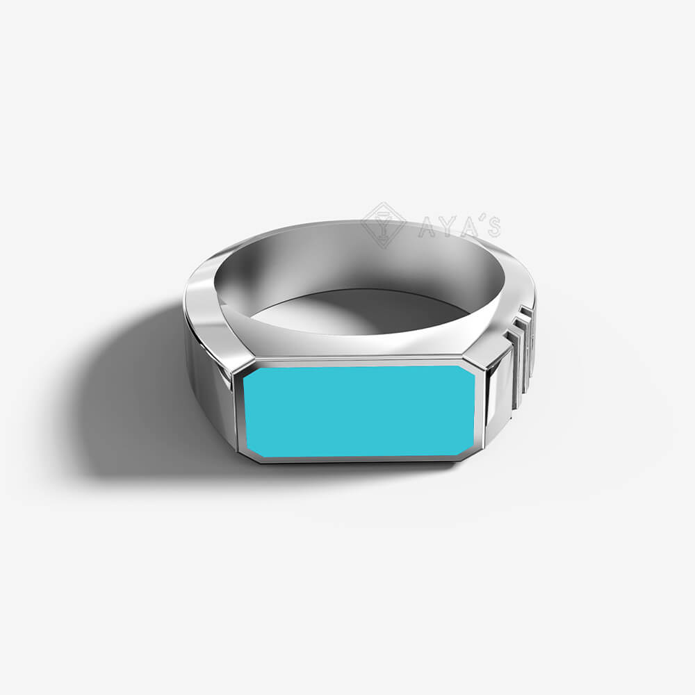 Cronus Ring | 925 Sterling Silver, Rhodium Plating & Glossy Finish