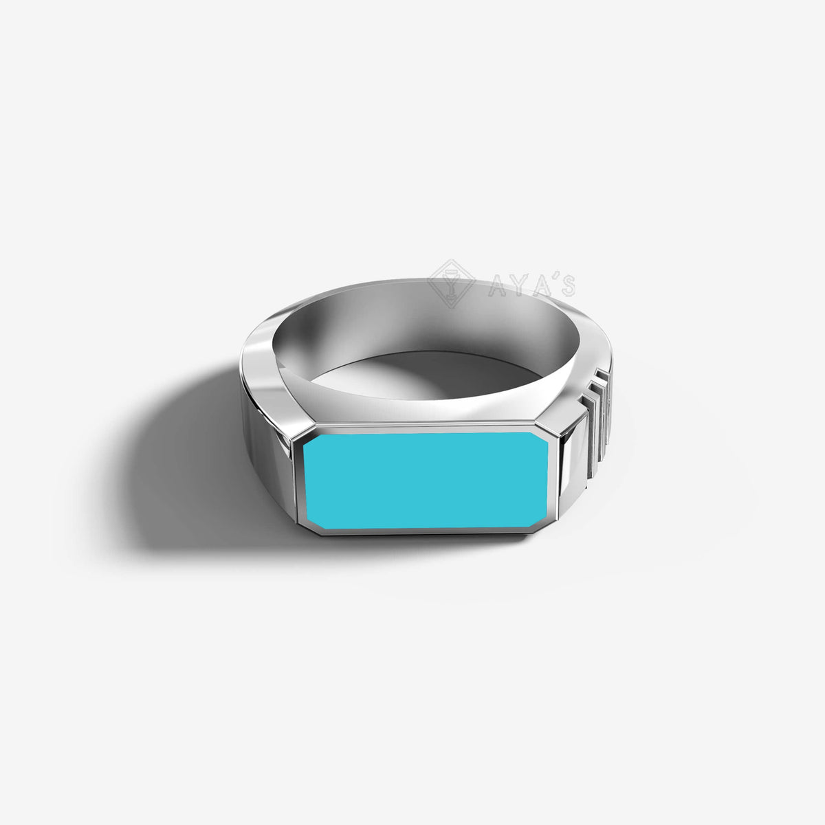 Cronus Ring | 925 Sterling Silver, Rhodium Plating & Glossy Finish