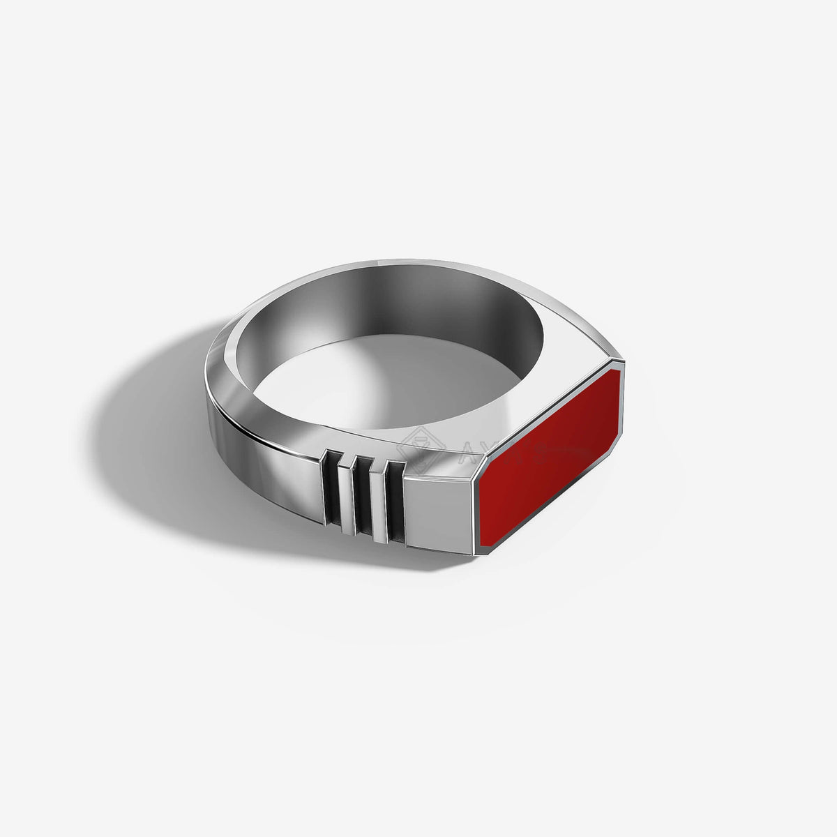 Cronus Ring | 925 Sterling Silver, Rhodium Plating & Glossy Finish