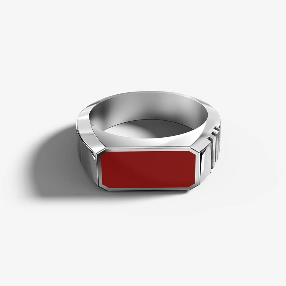 Cronus Ring | 925 Sterling Silver, Rhodium Plating & Glossy Finish