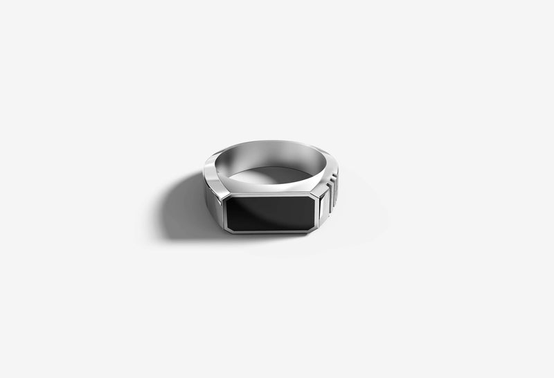 Cronus Ring | 925 Sterling Silver, Rhodium Plating & Glossy Finish