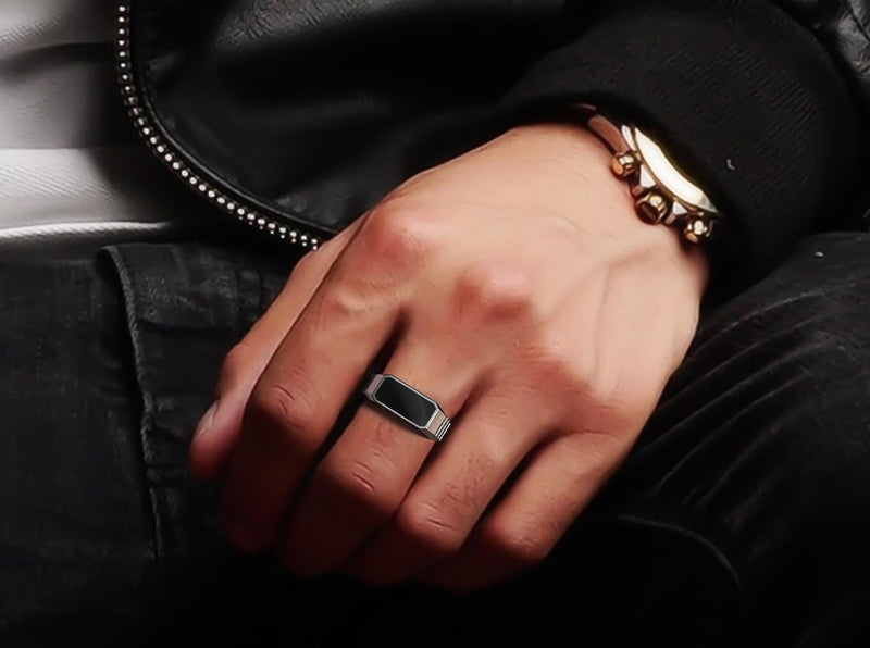 Cronus Ring | 925 Sterling Silver, Rhodium Plating & Glossy Finish