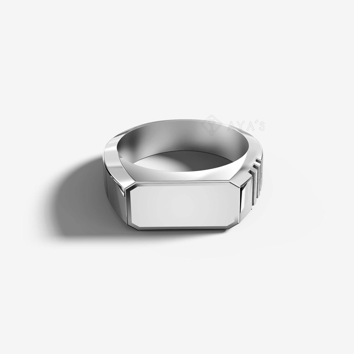Cronus Ring | 925 Sterling Silver, Rhodium Plating & Glossy Finish