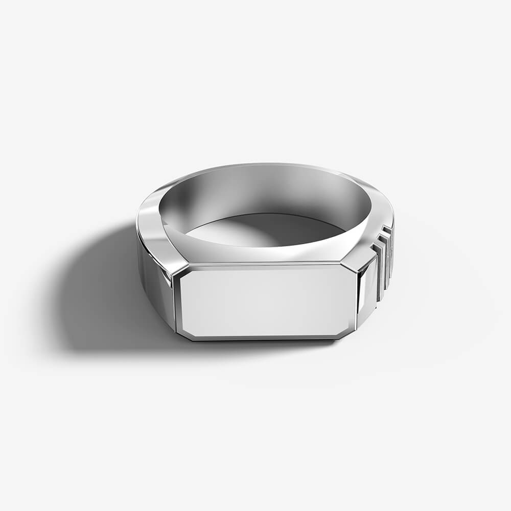 Cronus Ring | 925 Sterling Silver, Rhodium Plating & Glossy Finish