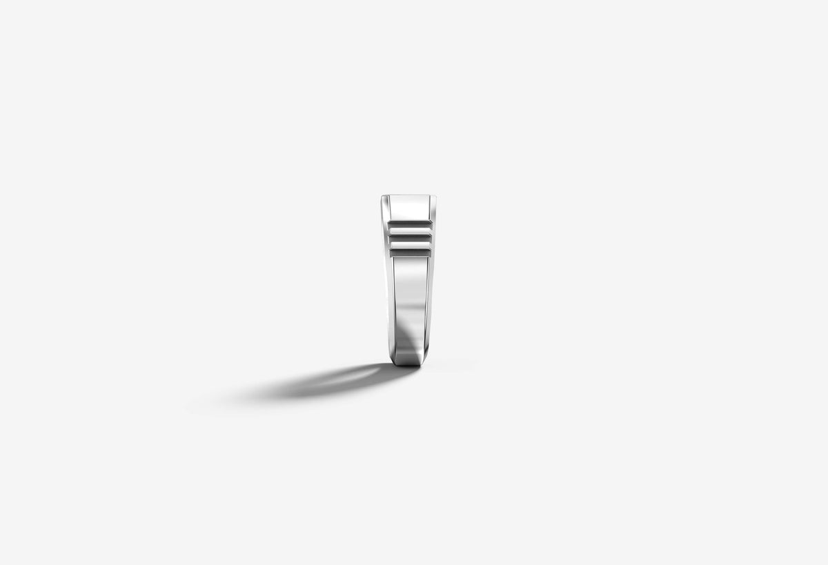 Cronus Ring | 925 Sterling Silver, Rhodium Plating & Glossy Finish
