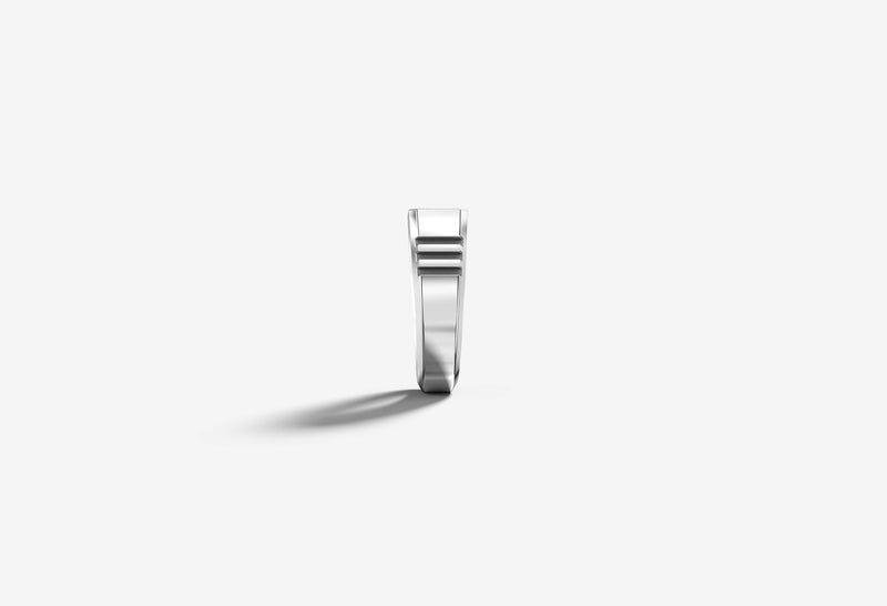 Cronus Ring | 925 Sterling Silver, Rhodium Plating & Glossy Finish